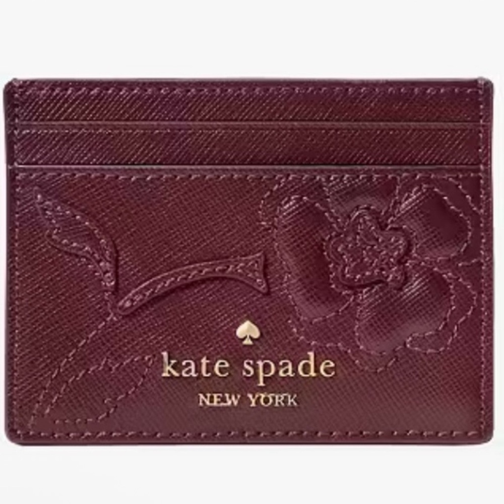 Kate Spade Plum Floral Card Holder - Picture 4 of 11
